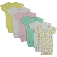 Bambini Pastel Girls Short Sleeve 6 Pack