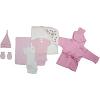 Bambini Essential Newborn Baby Girl 7 Piece Layette Set