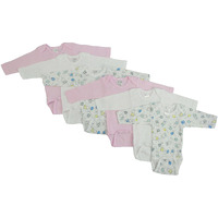 Bambini Girls Long Sleeve Printed Onezie Variety 6 Pack