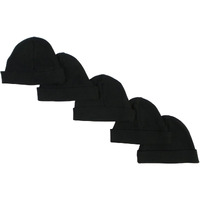 bambini 031-BLACK-5 Baby Cap44; Black - Pack of 5