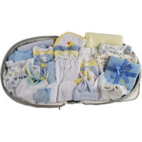 Bambini-Boys 44 pc Baby Clothing Starter Set with Diaper Bag Blue