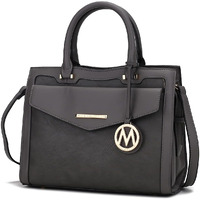 MKF Collection by Mia K. MKF-X652CRC-CRC Alyssa Satchel Bag Charcoal