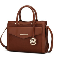 MKF Collection by Mia K. MKF-X652COG-COG Alyssa Satchel Bag, Cognac