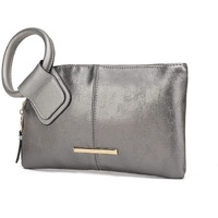 MKF Collection by Mia K. MKF-WOS101PW Simone Clutch & Wristlet, Pewter Multicoloured