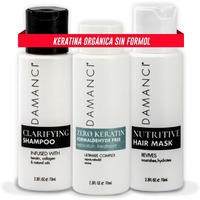 DAMANCI ZerO Keratin Revival Kit, Mascarilla Para el Cabello, Keratina Organica sin Formol, Formaldehyde Brazilian Keratin Hair Treatment, Ritual Botanico Keratina Organica (2.3 Oz)