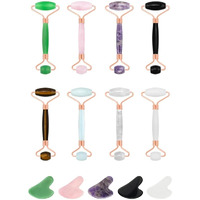 Gemmalina Rock N Roll Natural Gem Rollers and Gem Stones To Grow Young Gracefully HSM, Rose Pink Crystal