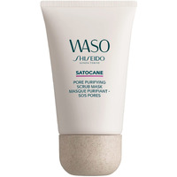 Shiseido Waso SATOCANE Pore Purifying Scrub Mask - 3.3 oz - Mineral Clay Face Mask - Gently Exfoliates & Visibly Minimizes Pores & Blackheads - Vegan, Fragrance Free & Non-Comedogenic