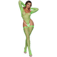 Be Wicked Womens Alluring Fishnet Bodysuit, OS, Purple