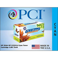 PCI Brand Remanufactured Toner Cartridge Replacement for HP 304A CC531A Cyan Laserjet Toner Cartridge 2.8K Yield