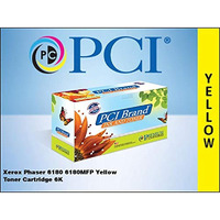 PCI Brand Compatible Toner Cartridge Replacement for Xerox 113R00725 Phaser 6180 6180MFP Yello Toner Cartridge 6K Yield