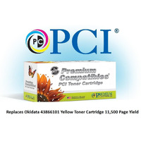 PCI Brand Compatible Toner Cartridge Replacement for Okidata 43866101 C710 Yello Toner Cartridge 11.5K Yield