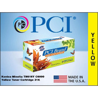 PCI Brand Compatible Toner Cartridge Replacement for Konica-Minolta TN616Y Yellow Toner Cartridge 31K Yield