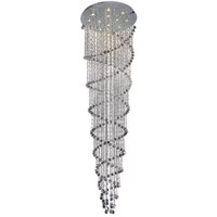 CWI Lighting Double Spiral 12 Light Flush Mount with Chrome Finish Fom