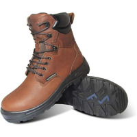 S Fellas by Genuine Grip 6081-14M Mens Poseidon 8 in. Comp Toe Work Boot44 Brown - Size 14