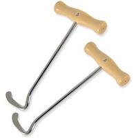 Jacks 10272 7.5 in. Nickel Plated Boot Hooks