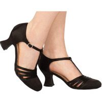 Rubies Costume Co Women's Black T-Strap Shoes