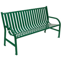 Witt Oakley Stadium Series SMB Metal Garden Bench Finish: Green, Size: 60 , Arm Rest: No