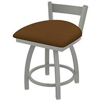 821 Catalina 18  Low Back Swivel Vanity Stool with Anodized Nickel Finish and Canter Thatch Seat