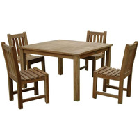 Anderson Teak Windsor Classic Side Chair 5-Pieces Dining Table Set