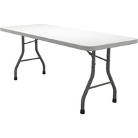 Mayline Event Series Rectangle Table 72 W x 30 D, White Top/Dark Gray Base