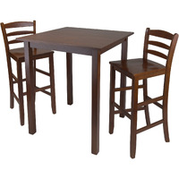 Parkland 3pc High Table with Ladder Back Stools by Winsome Wood