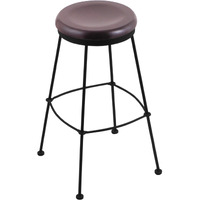 3030 25  Stationary Counter Stool with Black Wrinkle Finish and Dark Cherry Maple Seat