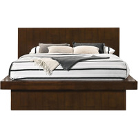 Coaster Home Furnishings Jessica Contemporary Wood Queen Size LED Platform Bed 43-inch Headboard Cappuccino 200711Q