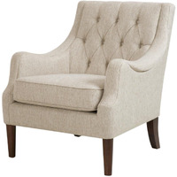 Madison Park Qen ACCENT CHAIR, 33.5 in, Beige