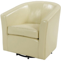 Ne Pacific Direct Hayden Sivel Bonded Leather Tub Chair,Beige