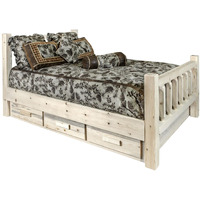 Montana Woodworks Homestead Collection King Bed with Storage, Ready to Finish