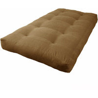 Blazing Needles Vitality 7-inch Microsuede Twin-size Futon Mattress, Camel, MATTRESS ONLY