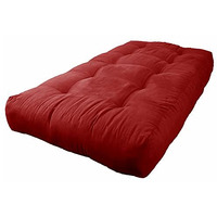 Blazing Needles Vitality 10  Microsuede Futon Mattress, Twin, Cardinal Red