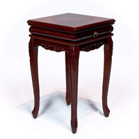 All Things Cedar Shaped Shapedd Leg Table, Cherry