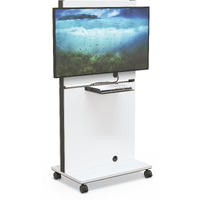 Balt Media Space Mobile Flat Panel TV Cart, White, 70 H x 34.1 W x 21.8 d