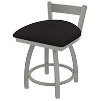 821 Catalina 18  Low Back Swivel Vanity Stool with Anodized Nickel Finish and Canter Espresso Seat