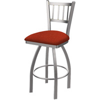 810 Contessa Stainless Steel 25  Swivel Counter Stool with Graph Poppy Seat