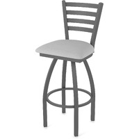 410 Jackie 25  Sivel Counter Stool ith Peter Finish and Canter Folkstone Grey Seat