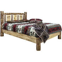 Montana Twin Platform Bed with Stained and Lacquered Finish MWGCPBTLZMOOSE