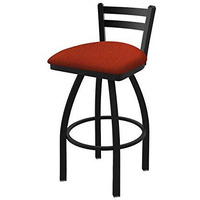 411 Jackie 25  Low Back Swivel Counter Stool with Black Wrinkle Finish and Graph Poppy Seat