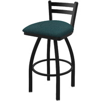 411 Jackie 25  Low Back Swivel Counter Stool with Black Wrinkle Finish and Graph Tidal Seat