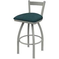 821 Catalina 25  Low Back Swivel Counter Stool with Anodized Nickel Finish and Graph Tidal Seat