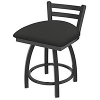 411 Jackie 18  Low Back Swivel Vanity Stool with Pewter Finish and Canter Iron Seat