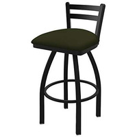 411 Jackie 25  Low Back Swivel Counter Stool with Black Wrinkle Finish and Canter Pine Seat