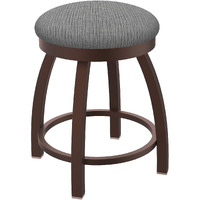 802 Misha 18  Swivel Vanity Stool with Bronze Finish and Graph Alpine Seat