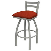 411 Jackie 25  Low Back Swivel Counter Stool with Anodized Nickel Finish and Graph Poppy Seat