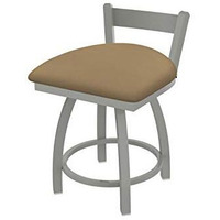 821 Catalina 18  Low Back Swivel Vanity Stool with Anodized Nickel Finish and Canter Sand Seat