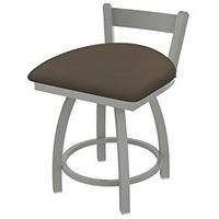 821 Catalina 18  Low Back Swivel Vanity Stool with Anodized Nickel Finish and Canter Earth Seat