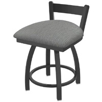 821 Catalina 18  Low Back Swivel Vanity Stool with Pewter Finish and Graph Alpine Seat