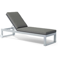 Anderson Teak SL-1008 Lucca Modern Sun Lounger, Gray