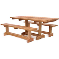 All Things Cedar Picnic Table Patio Set 8 Person